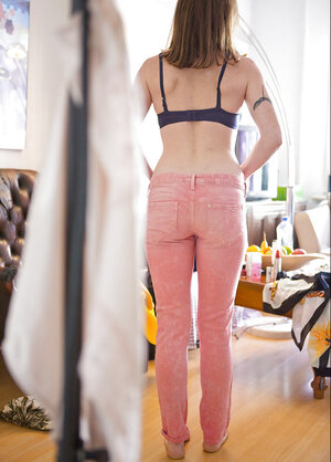 Stellar individual gallery showing a nice looking girl undressing