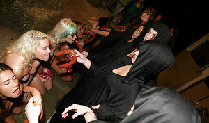 Excited lesbians have a wild group intercourse with toys and plus cunilingus