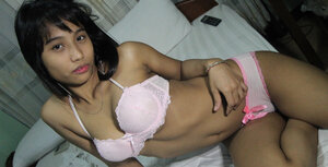 Filipina with a tight love hole showing off her dripping wet opening