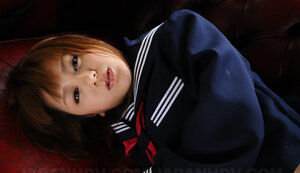 Rui Natsukawa reveals her hot panties while in a sailor suit