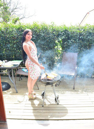 Twisted Lady friend cooks nude and then makes love her man (he loves steaks!)