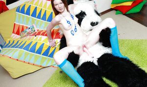 Pale-skinned gal is going to take a huge knob toy's Dick