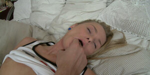 Sugar gets entirely oiled up before her snatch and besides bum are fingered deep in POV