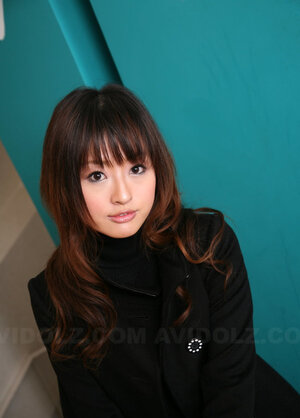 Japanese with whole sexy lips loves wearing black outfit posing inside and plus out