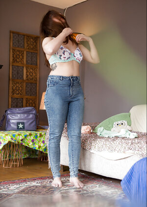 Habitual lassie with hairy fuck hole doesn't know there's a voyeur cam filming her