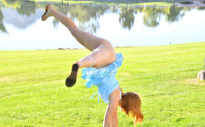 After a deluxe day out, she is ready to ride on a large vibrator