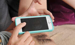 Angel Del Rey running into her petite boobs and trimmed pussy too