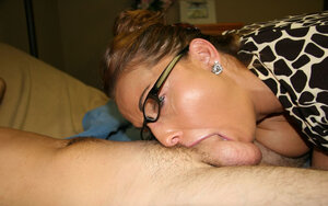 Old hoe joins the teen and devours that huge schlong