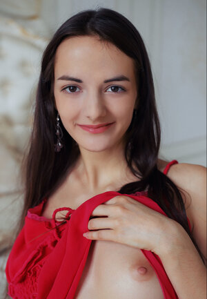 Adorable teenage with a gorgeous little muff wants to show off