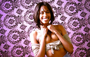 Adriana Malao is ready to expose her jugs for the camera