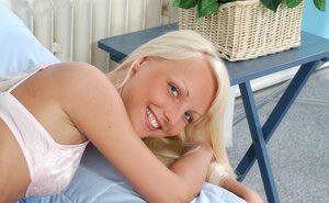 Russian babe with pretty eyes sucking a cum cannon and taking it deep